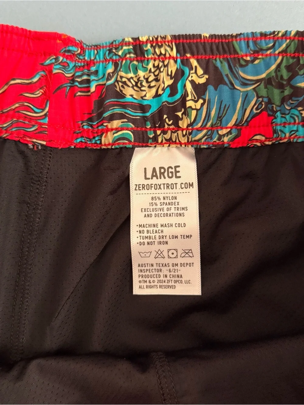 Zero Foxtrot Red Dragons Ripstop Swim Trunks